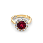 Rhodolite Garnet & Diamond Ring - Dracakis Jewellers